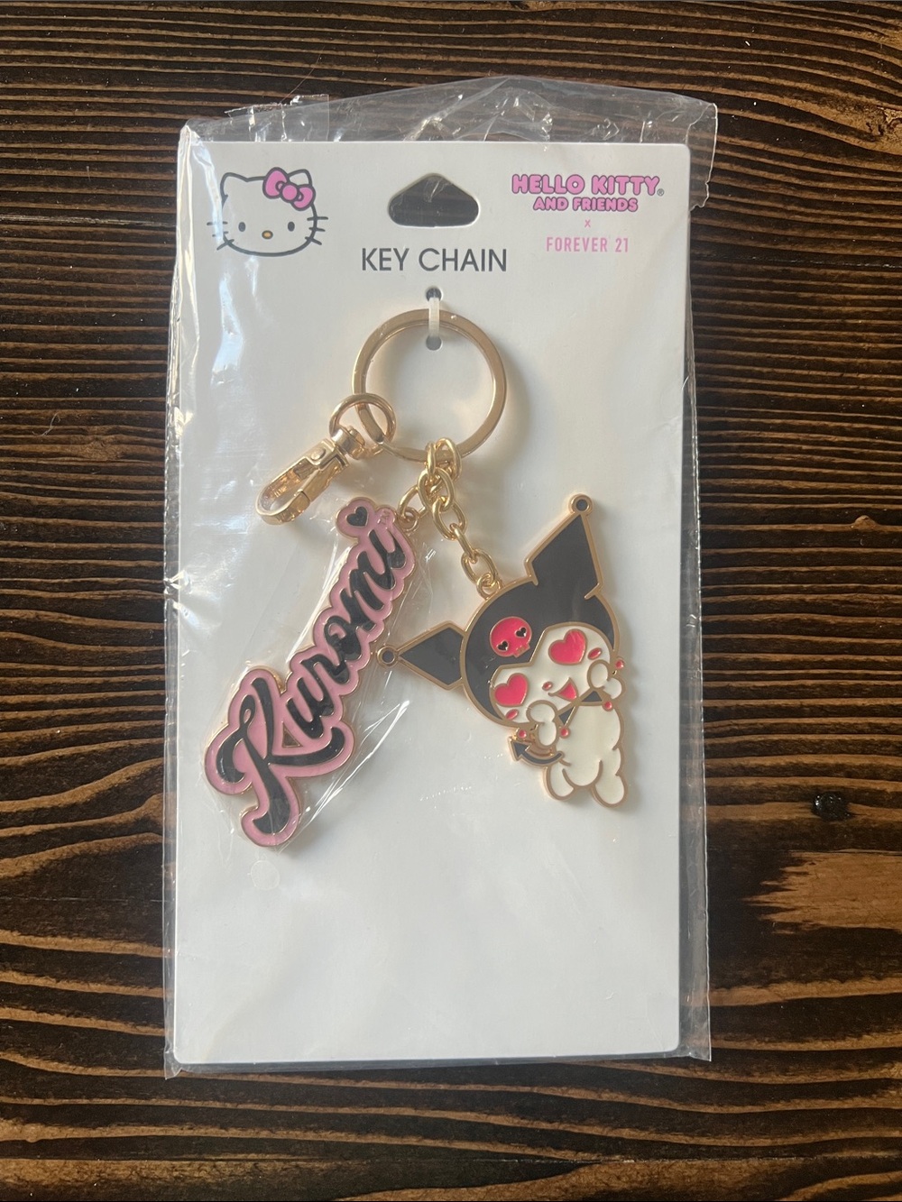 Forever 21 Hello Kitty & Friends Kuromi Pink and Black Key Chain